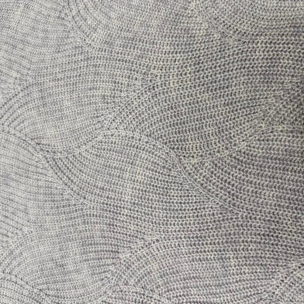 Patterned Super Light Purple - Grey Toned Cotton Knitted Sweater J. Jil Size L - Picture 5 of 5